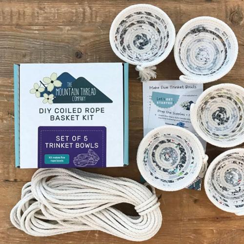 Coiled Rope DIY Kit - 5 Trinket Bowls