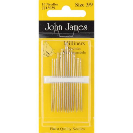 John James Milliners Needles - Sizes 3-9