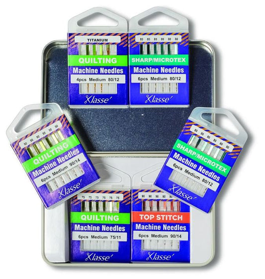 Klasse 6PC Quilting Needle Variety Tin