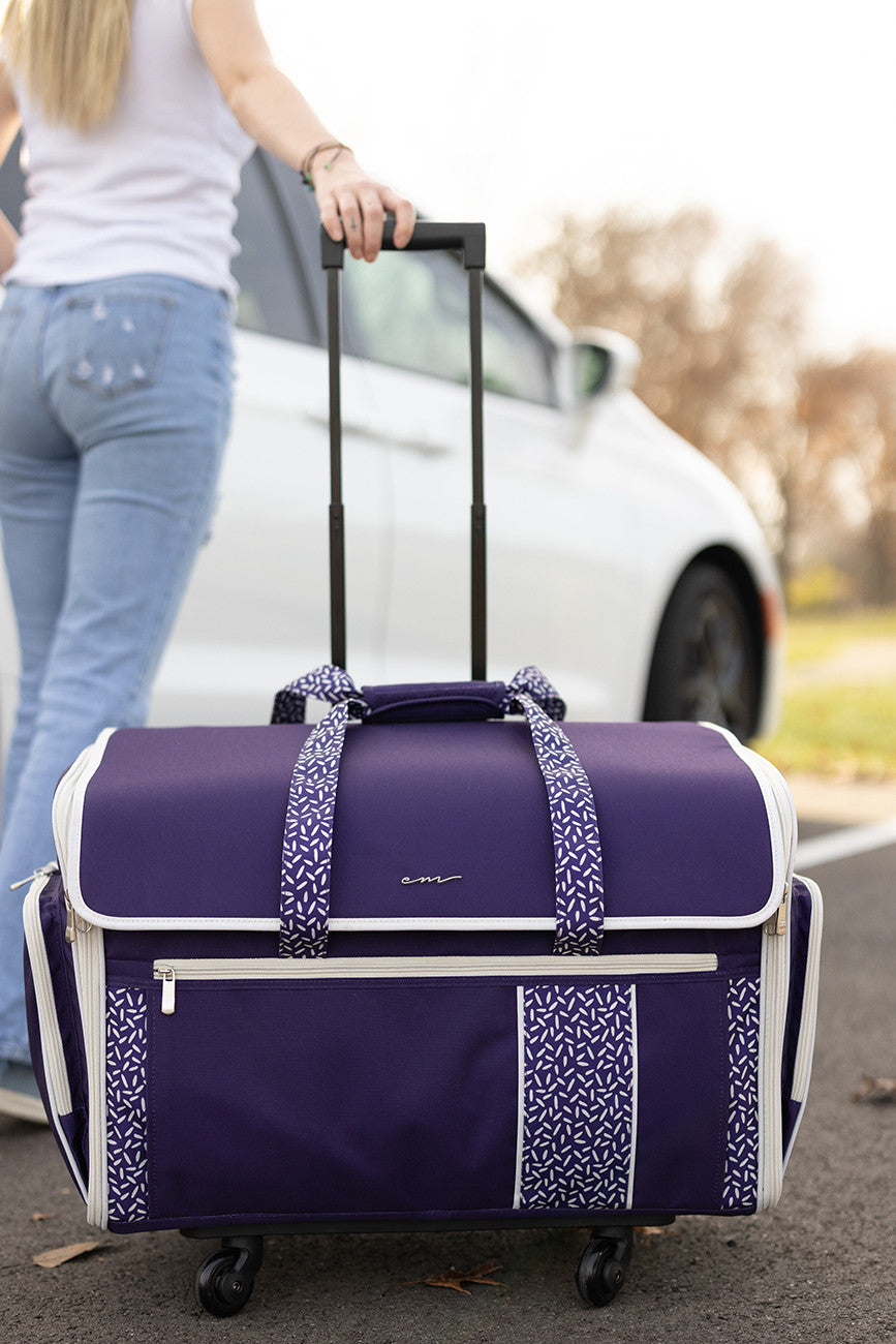 Sewing Machine Trolly- Plum Confetti