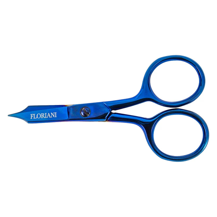 Metallic Blue Micro Tip Serrated Scissors