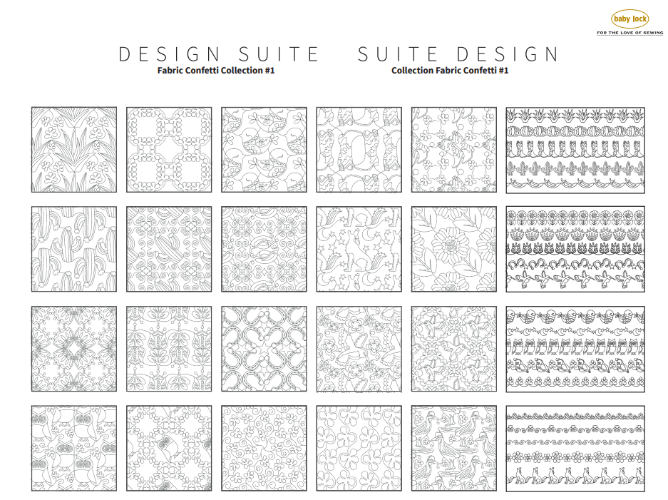 BabyLock Design Suite collections Decorative fills and Motifs