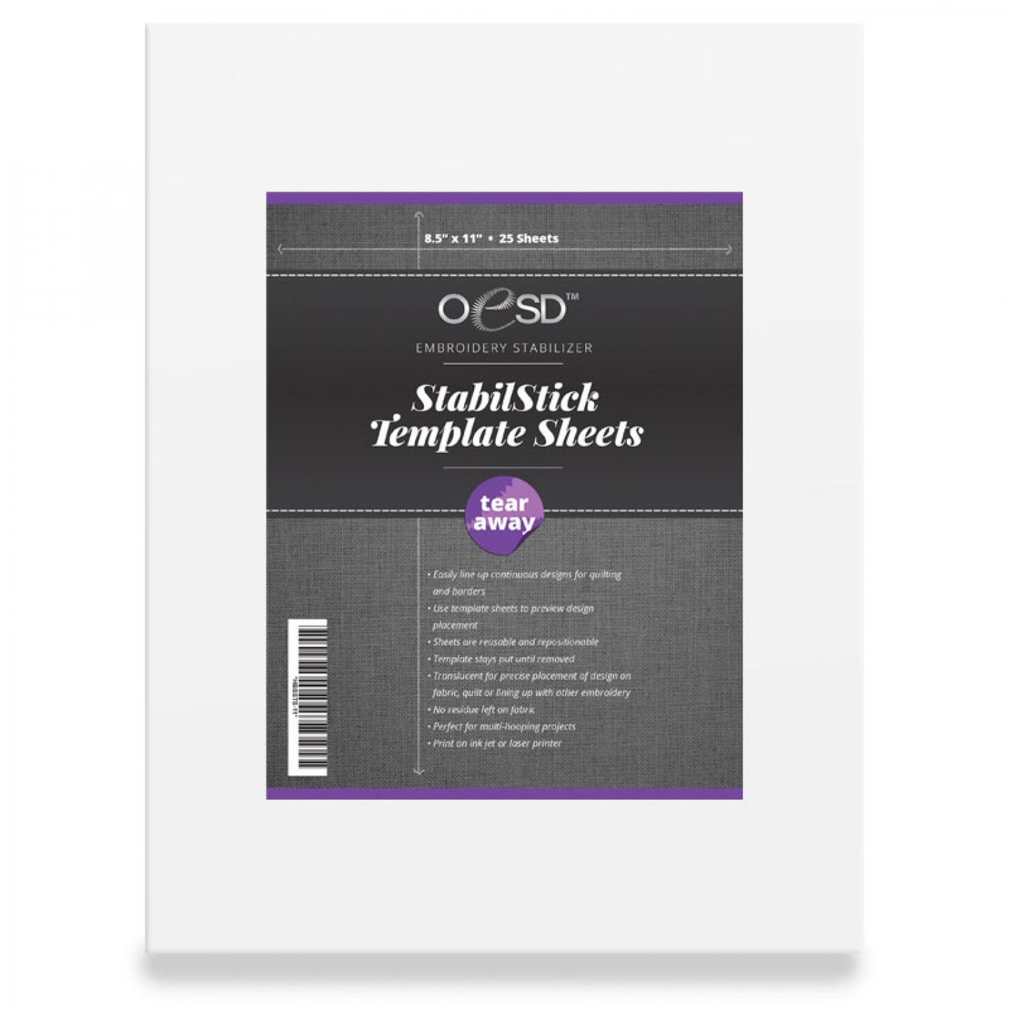 OESD Template Sheets - Pack of 25 Sheets