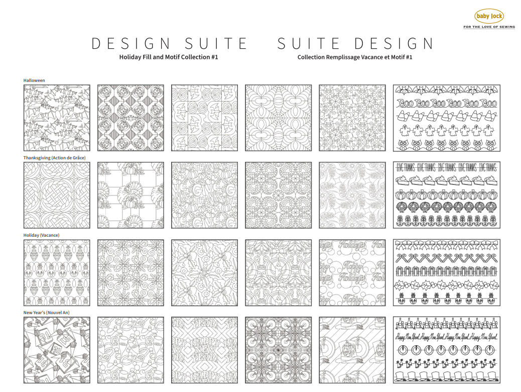 BabyLock Design Suite collections Decorative fills and Motifs