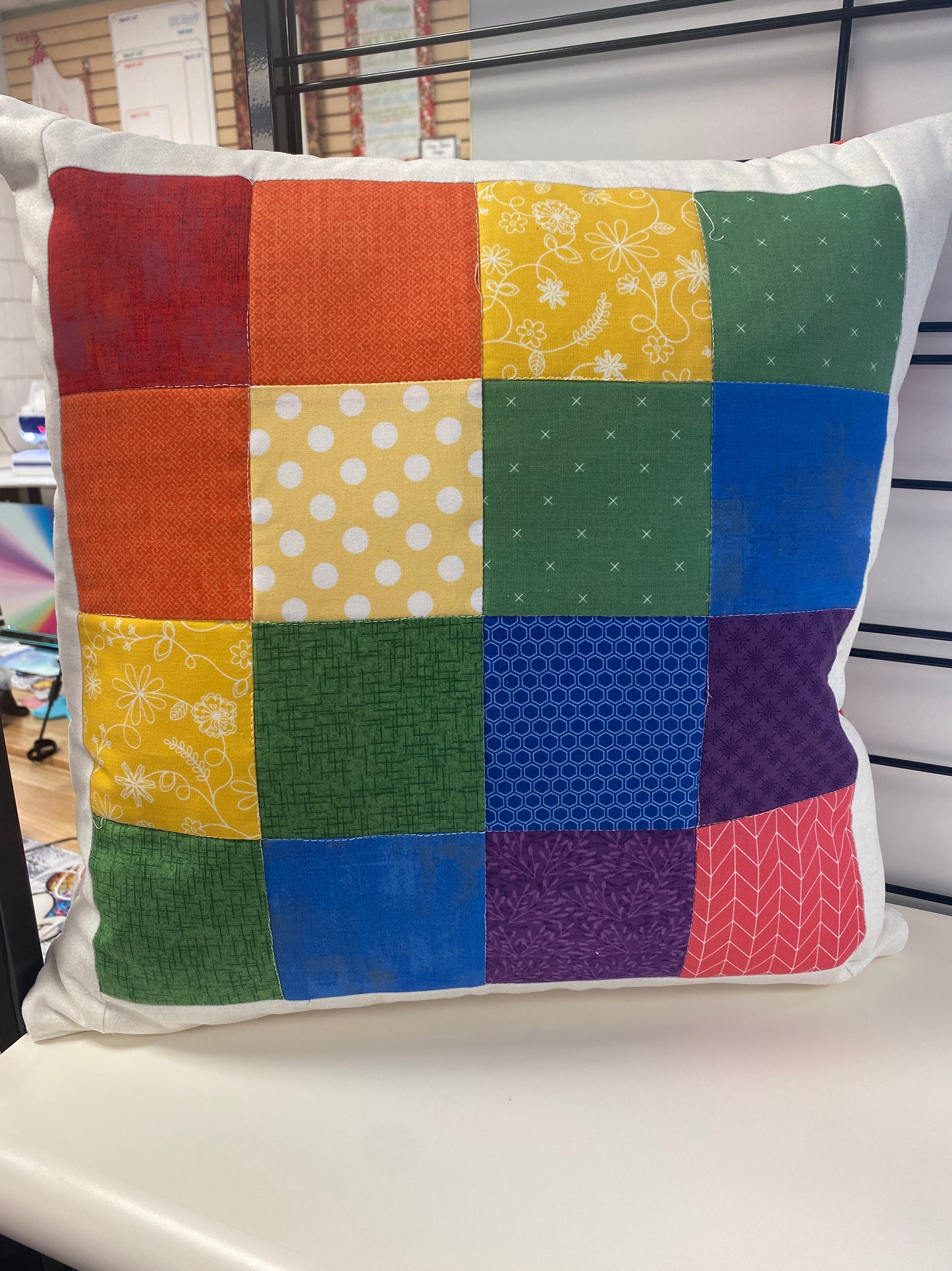 Patchwork Plus Pillow- Design, Fabric Kit, and Instructional video