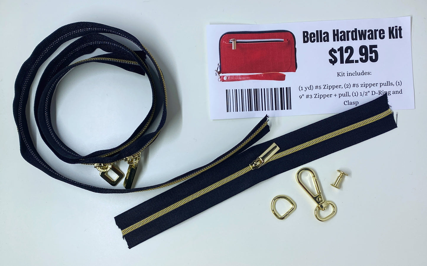 Bella Wallet Pattern + Hardware Kit