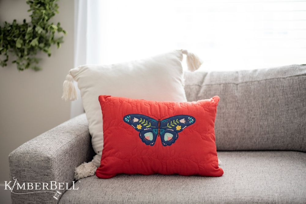 KimberBell Quilted Pillow Cover Blank, Rust Linen