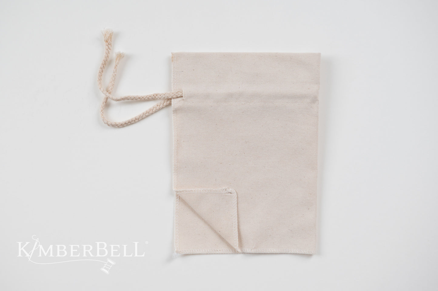 KimberBell Canvas Cinch Sack Blank, Pack of 2, Beige