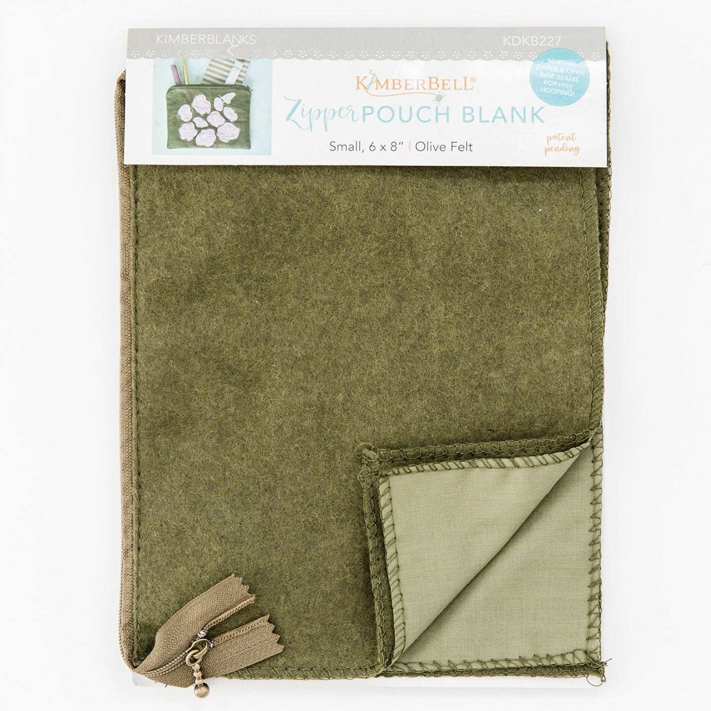 Olive 6x8" Zipper Pouch Blank