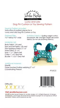 Lucky and Lola Dog Pincushion or Toy