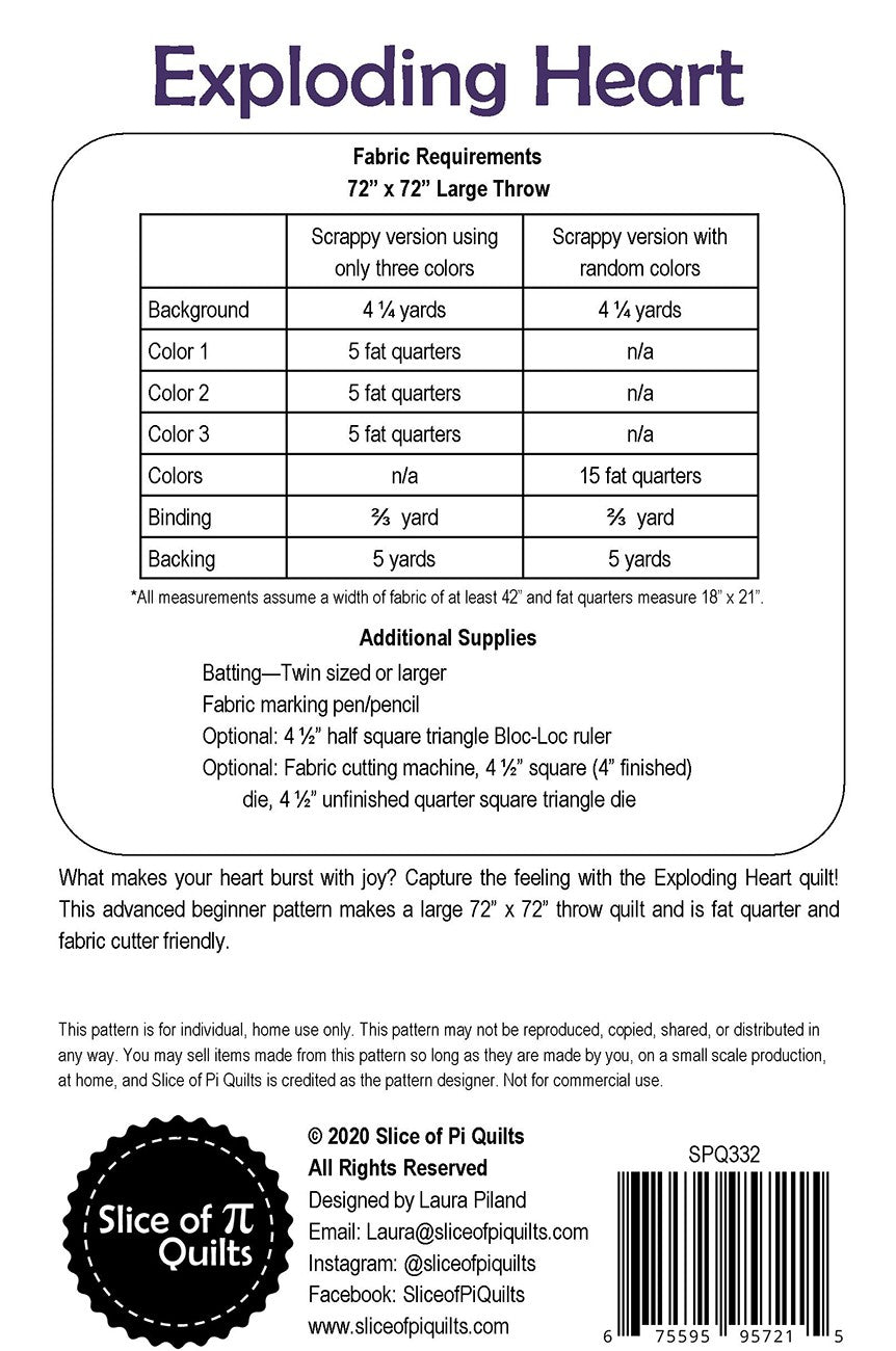 Exploding Heart Quilt Kit