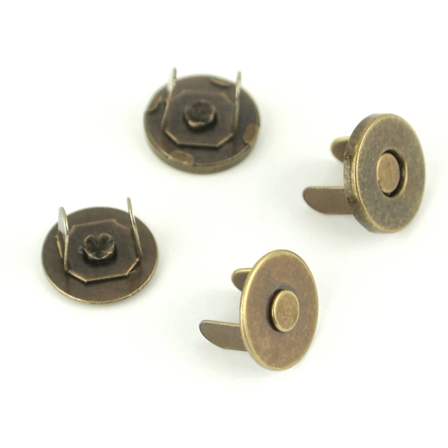 Two Magnetic Snaps 1/2" Gunmetal