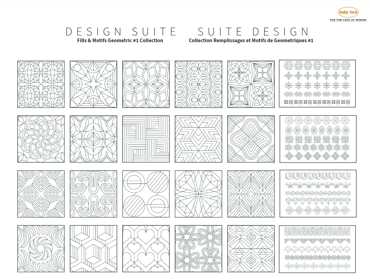 BabyLock Design Suite collections Decorative fills and Motifs