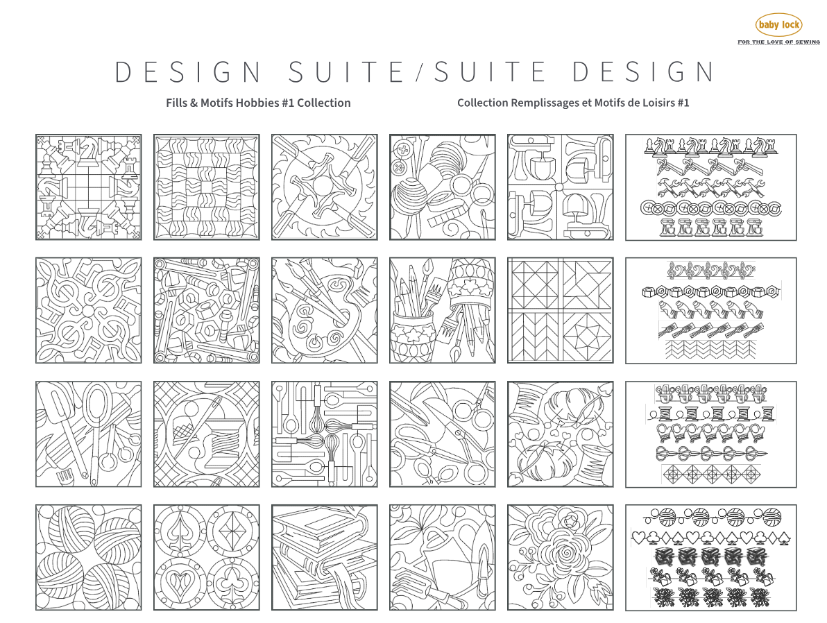 BabyLock Design Suite collections Decorative fills and Motifs