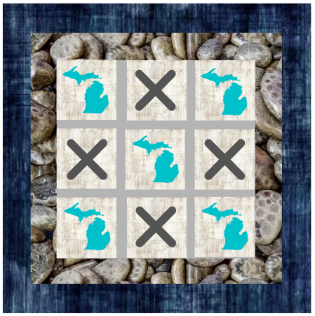 PATTERN ONLY!!! Tic Tac Toe pillow - Shop Hop Exclusive!