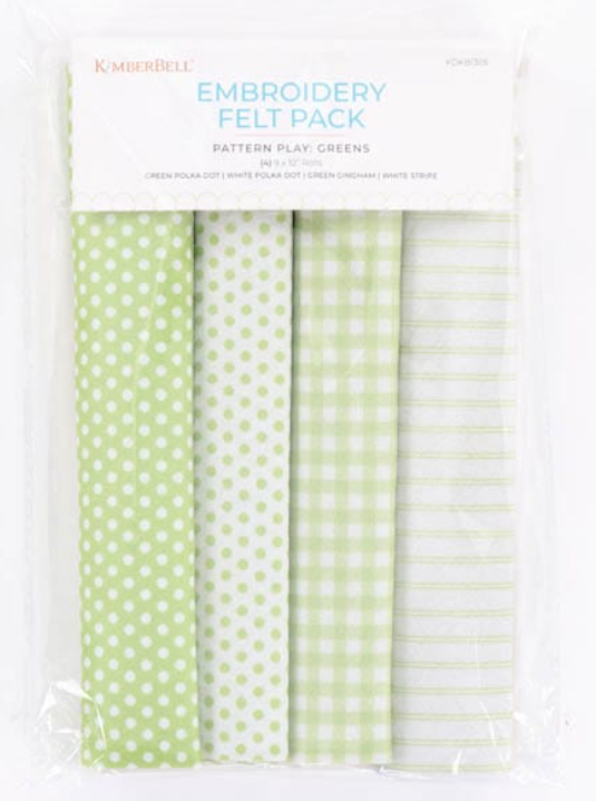 Kimberbell Embroidery Felt Pack, Pattern Play: Greens