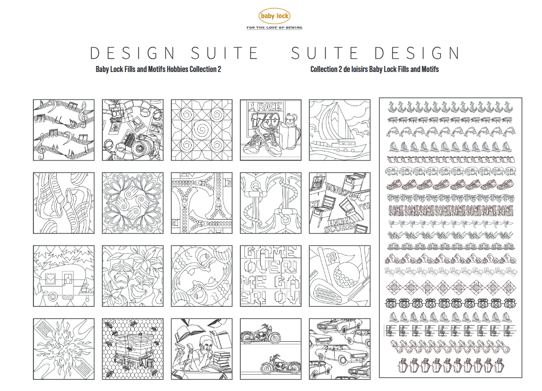BabyLock Design Suite collections Decorative fills and Motifs