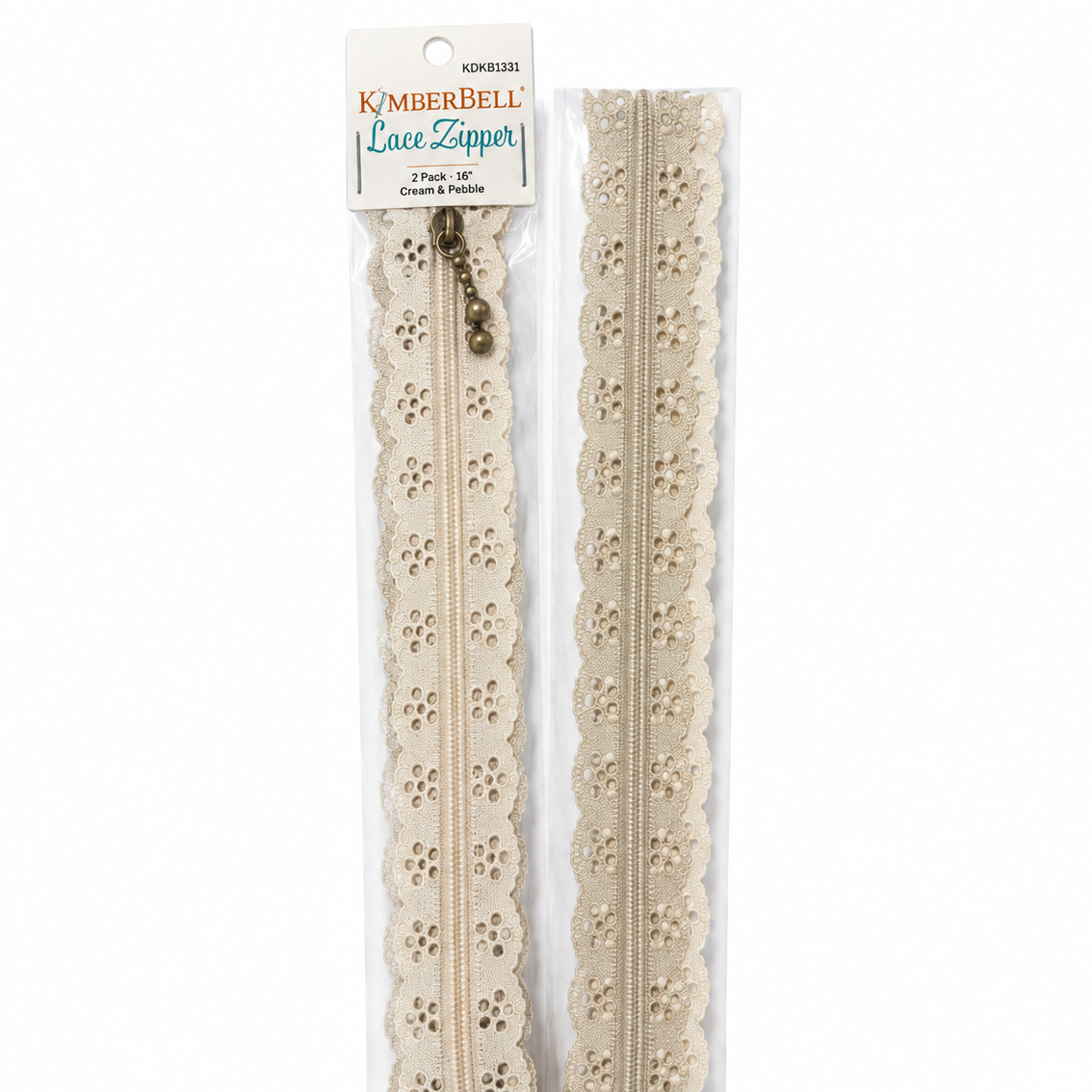Cream and Pebble Lace Zipper 2 Pack