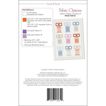 Scissors and Spools - Fabric Kit & Pattern