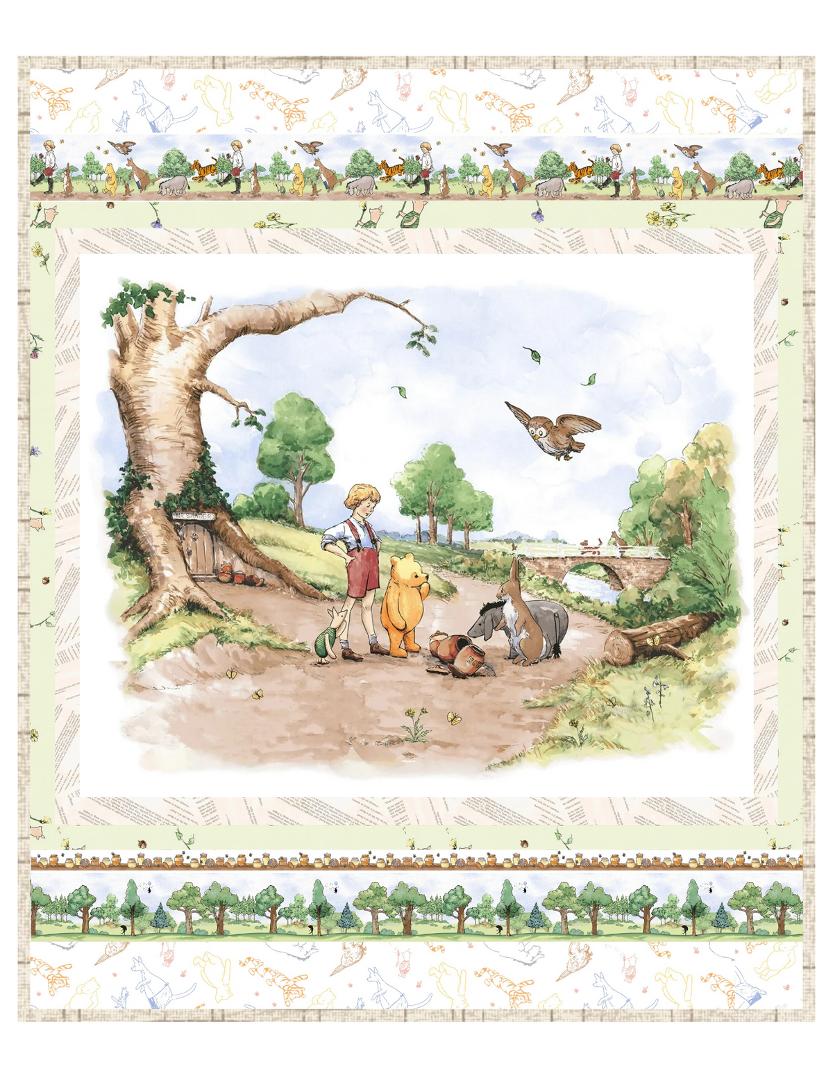 Classic Winnie the Pooh and Friends Quilt Kit