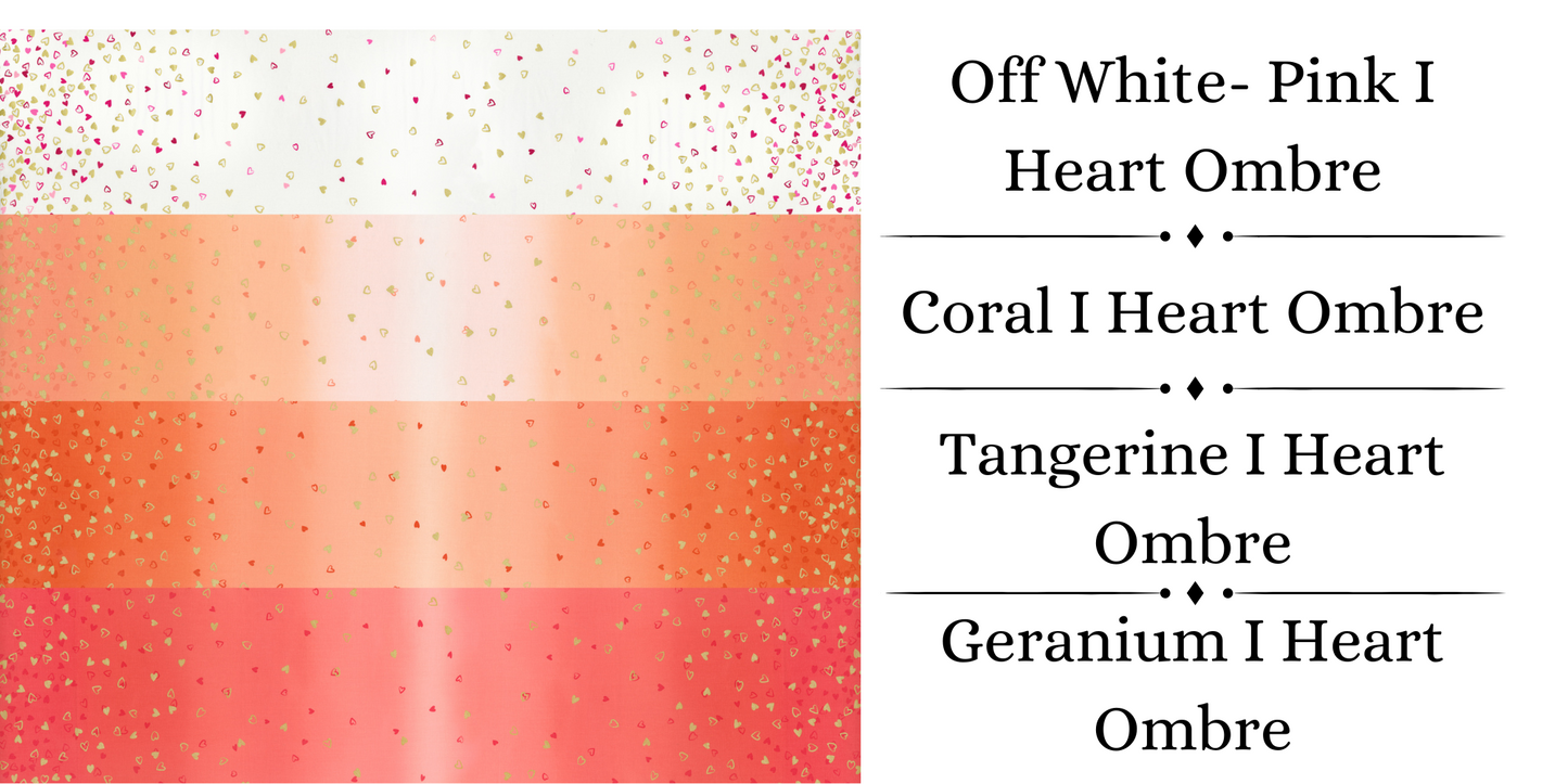 Coral Heart Strings Quilt Kit