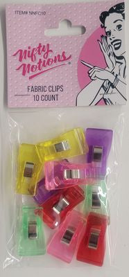 Nifty notions- Fabric Clips 10ct