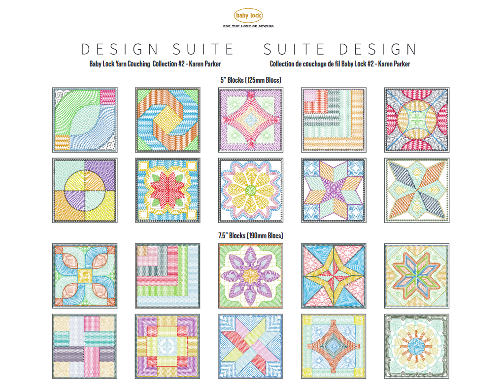 BabyLock Design Suite Collections and Decorative Fills & Motifs