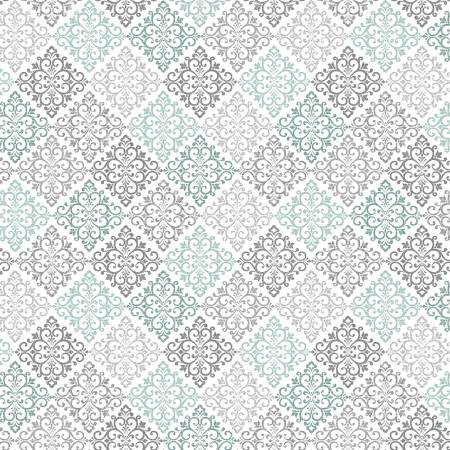 Teal Damask Medallion # 6973B-14