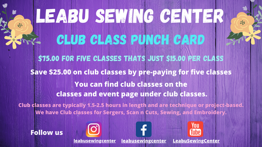 Club Class Punch Cards