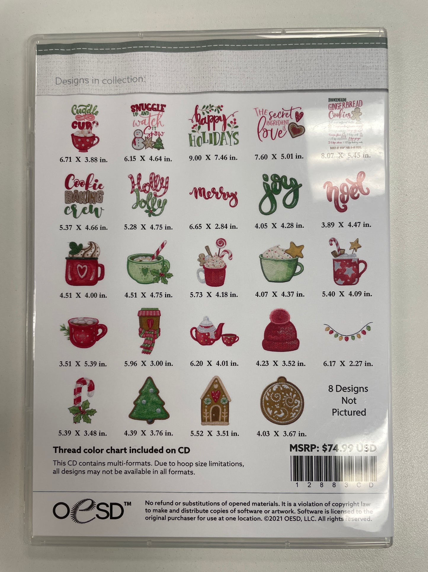 OESD Holiday 2021 Warm, Cozy Greetings, or Embroidery Designs