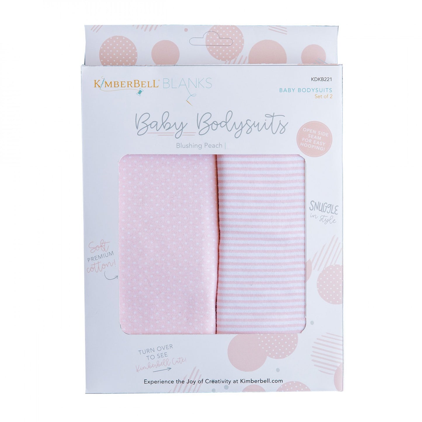 Kimberbell Peach Blushing Baby Bodysuits + Free Design Pack!