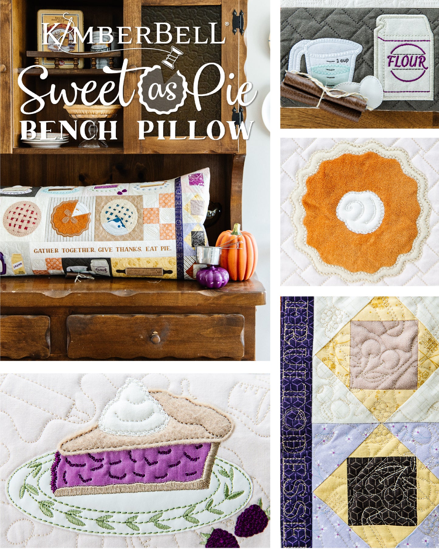 Kimberbell’s Sweet As Pie Bench Pillow