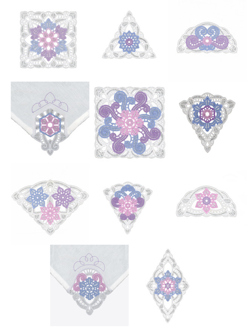 OESD, Winter Buildable Doilies & Napkins