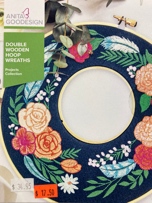 Double Wooden Hoop Wreaths by Anita Goodesign