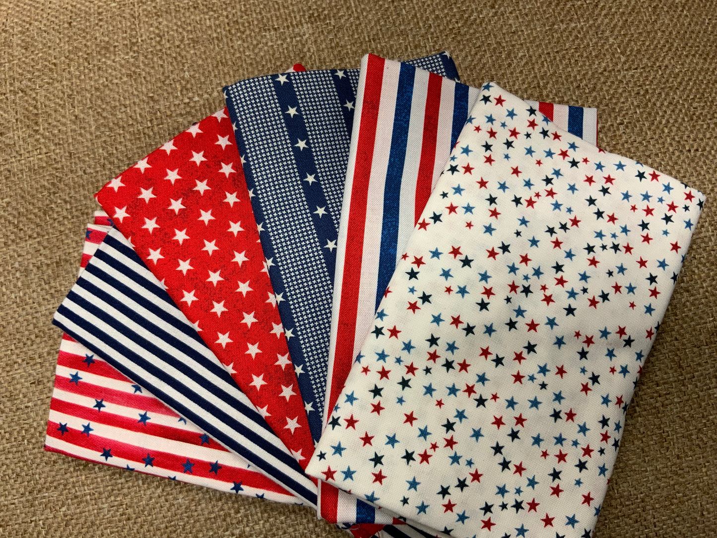 Stars and Stripes 6 Fat Quarter Bundle
