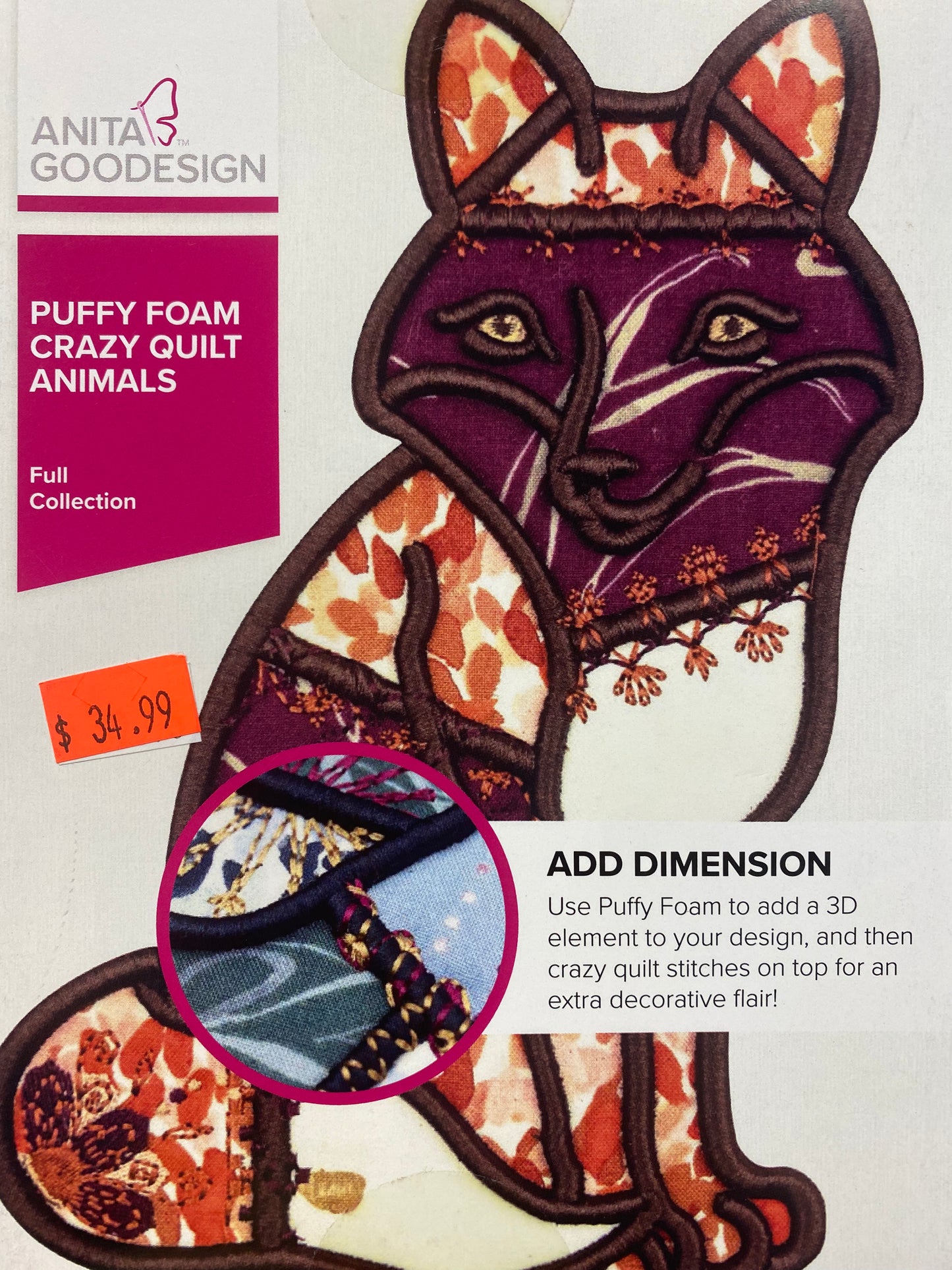 Puffy Foam Crazy Quilt Animals by Anita Goodesigns