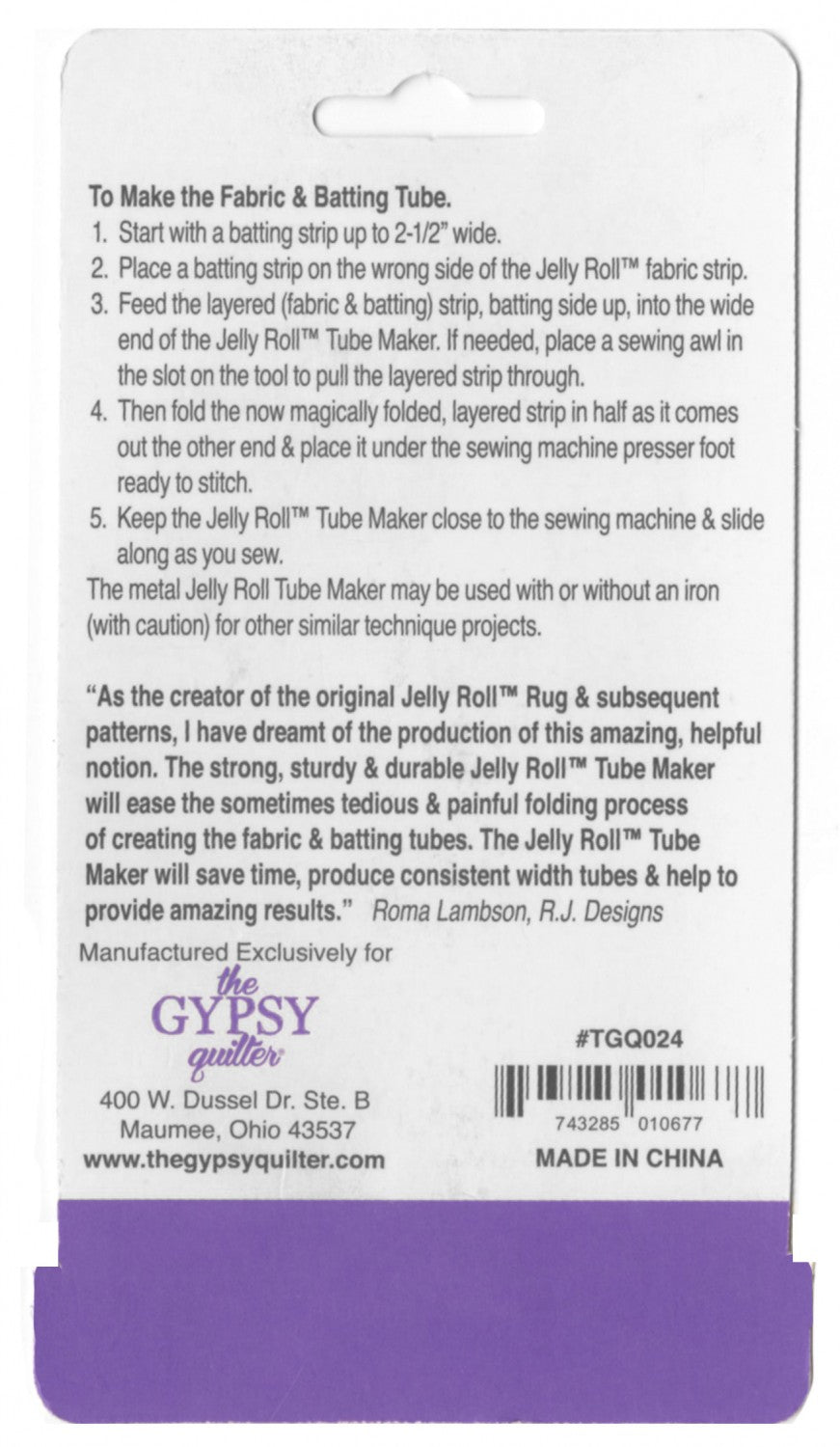 Jelly Roll-Tube Maker