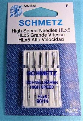 Schmetz HLx5 Professional High Speed Quilting sz90/14 5pk