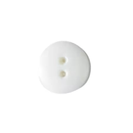 11mm White 2 Hole Polyamide Button