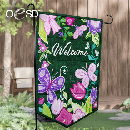 OESD Spring Welcome Garden Flag