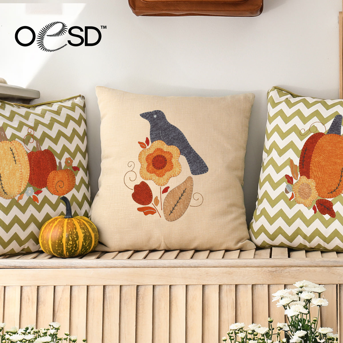 Primitive Autumn Appliques Design USB - OESD 12985