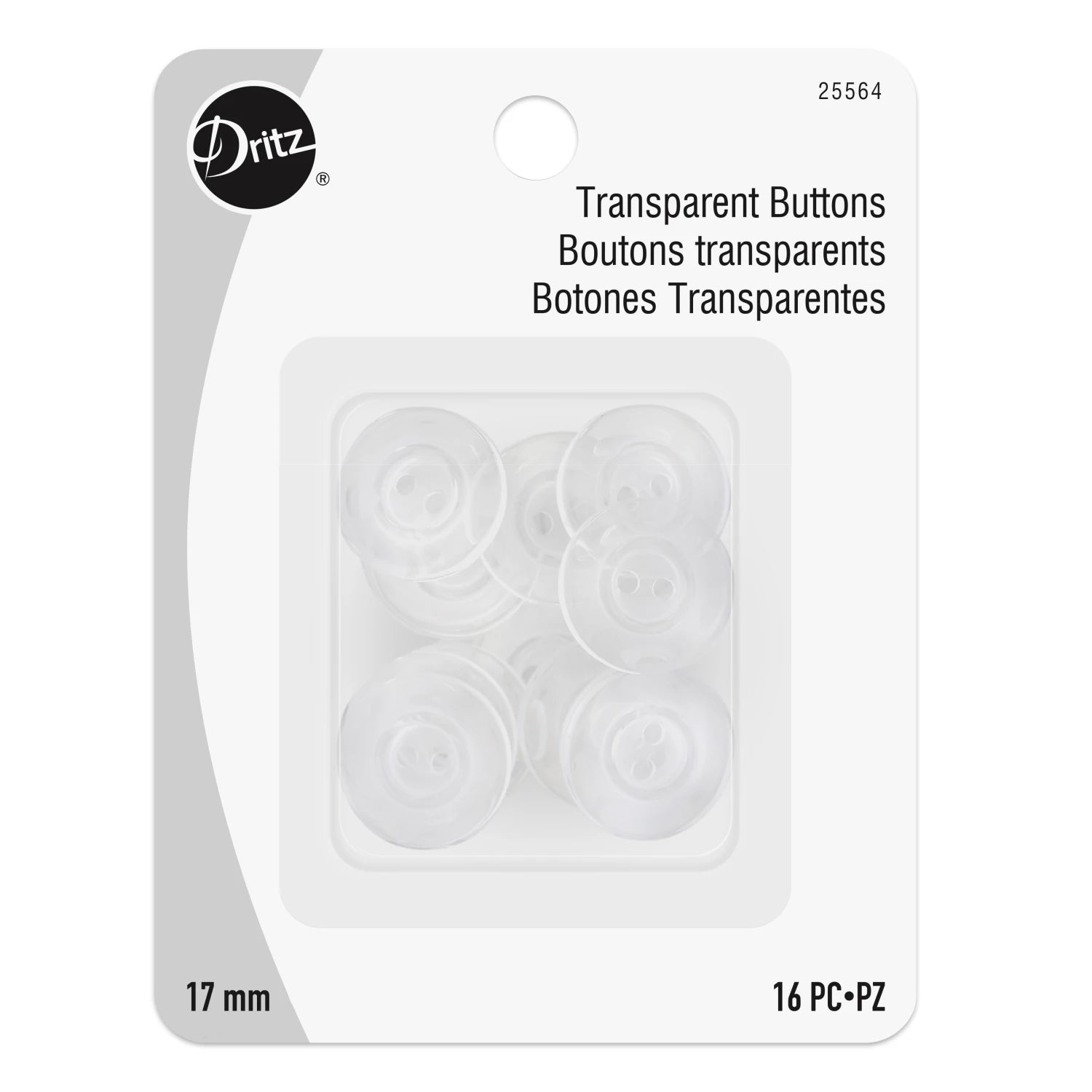 Button Rusted Transparent 17mm Transparent Buttons- 16pc – Leabu Sewing Center
