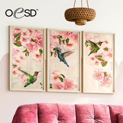 Spring Hummingbird Tiling Scene Design USB - OESD #80367