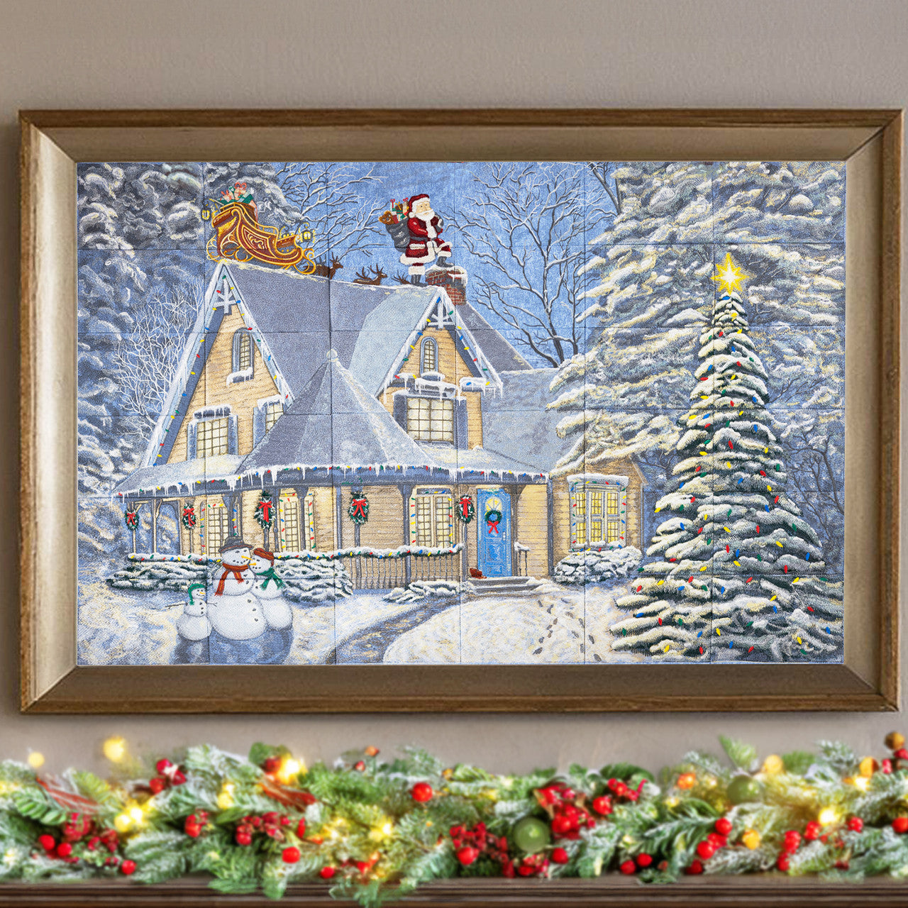 Thomas Kinkade Midnight Delivery Tile Scene - OESD 80375