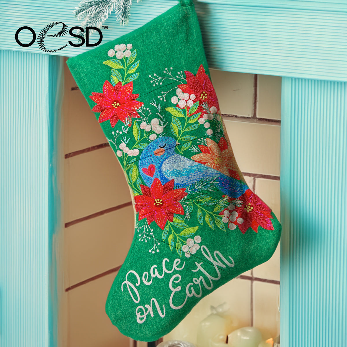 Cynthia Frenette Tiled Stockings Design USB - OESD 80381