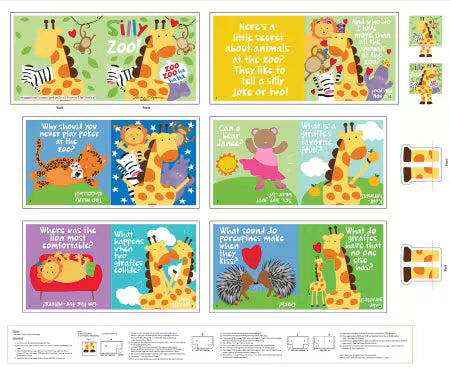 Multi Silly Zoo Book Panel