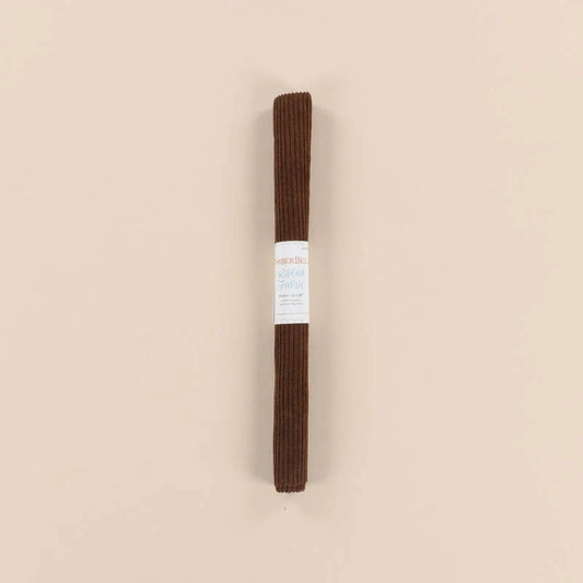 Brown Ribbed Fabric