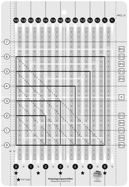 Creative Grids Quilt Ruler Stripology Mini