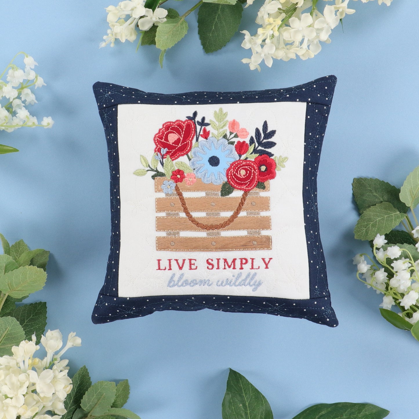Country Blooms 8x8" Pillow
