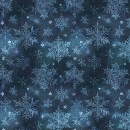Layered Snowflake Christmas Fabric by P & B Textiles